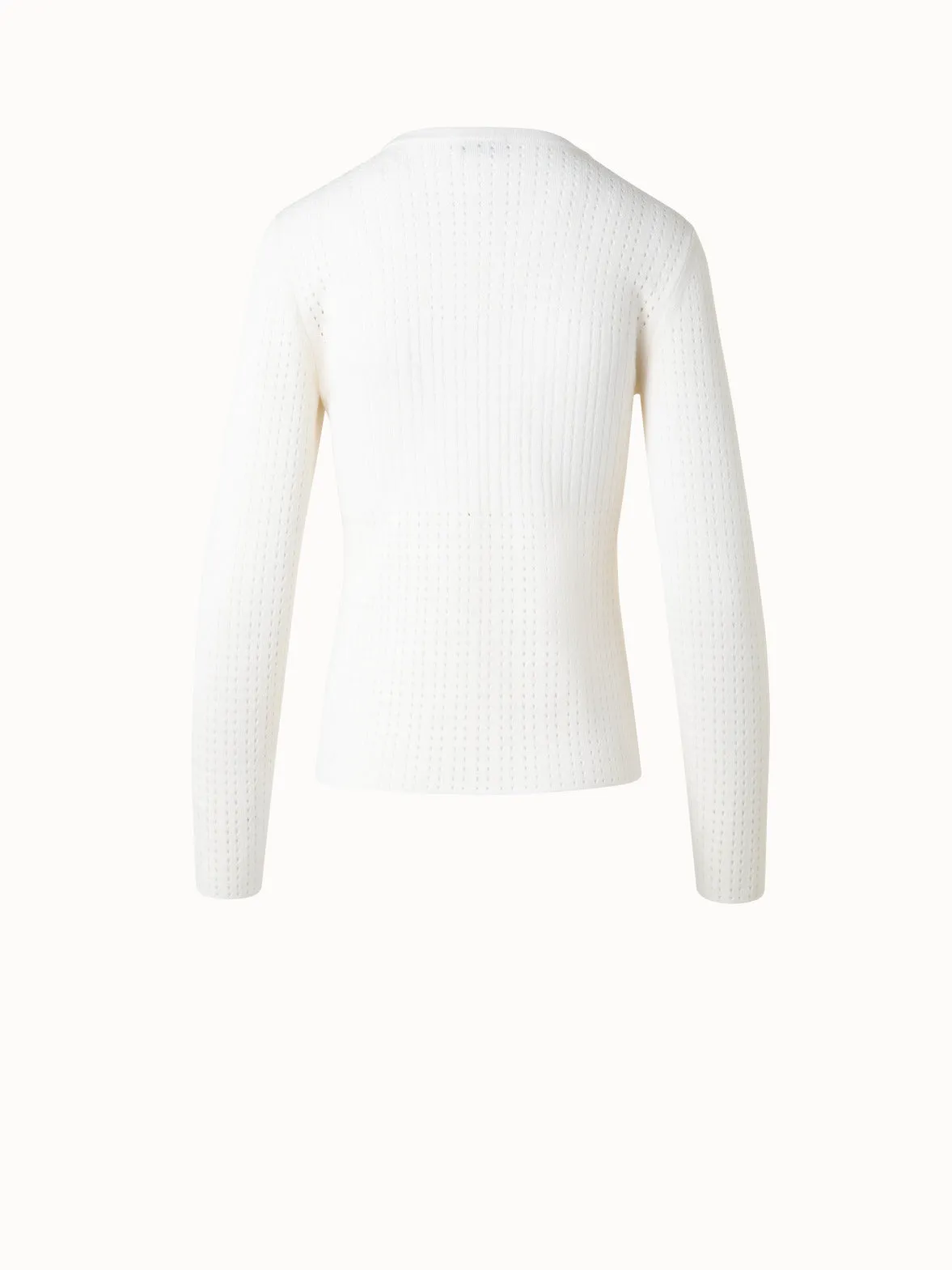 Knit Sweater in Silk Cotton Ajouré