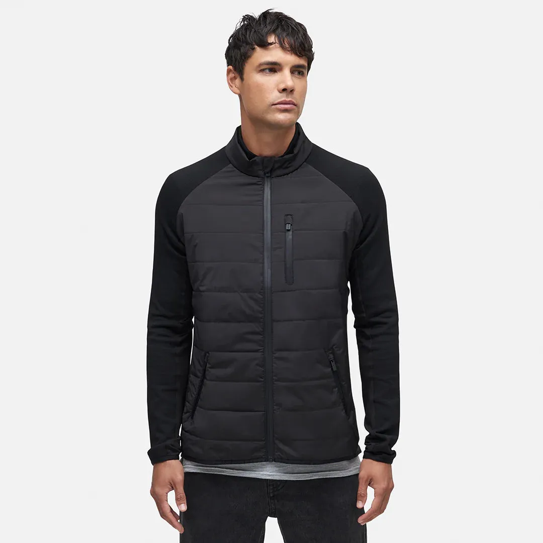 Le Bent Pramecou Wool Insulated Hybrid Mens Jacket Black