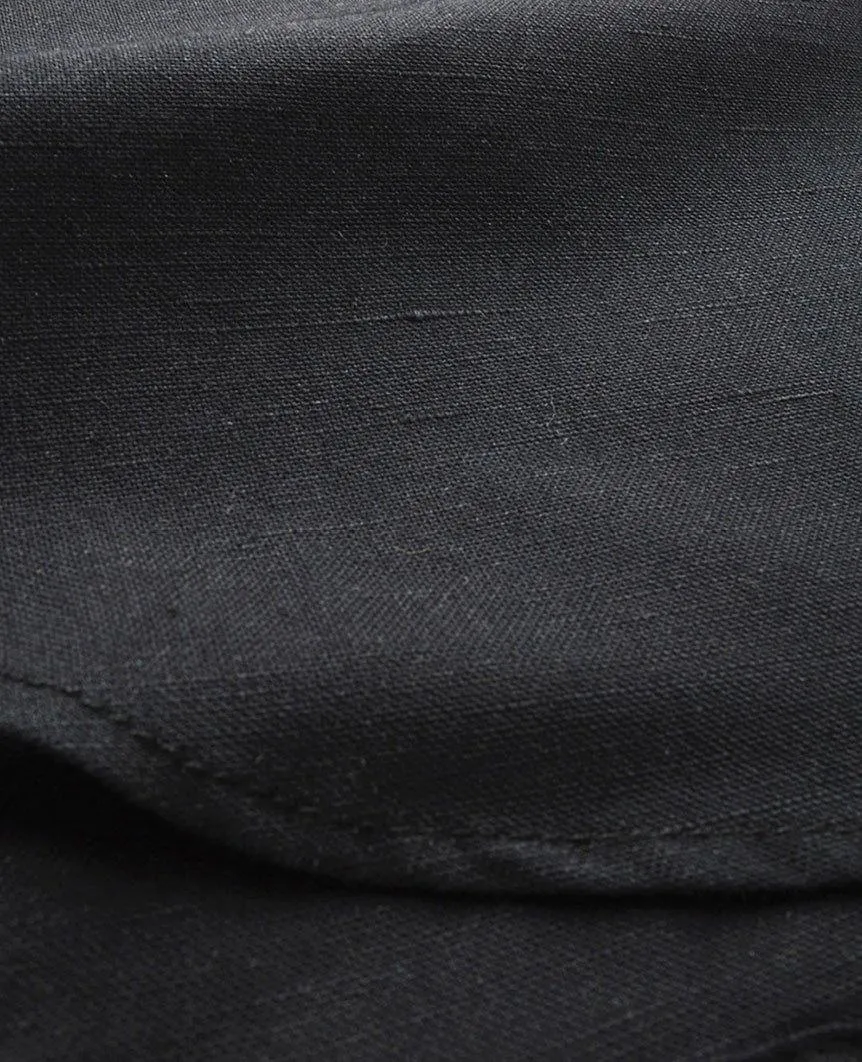 Linen L/S Black Shirt