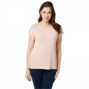 Lisa Rinna Collection Women's Mixed Media Pleated Back Top