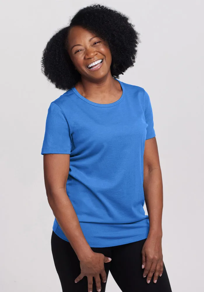 Liza Crew Neck Tee - Blue Gelato