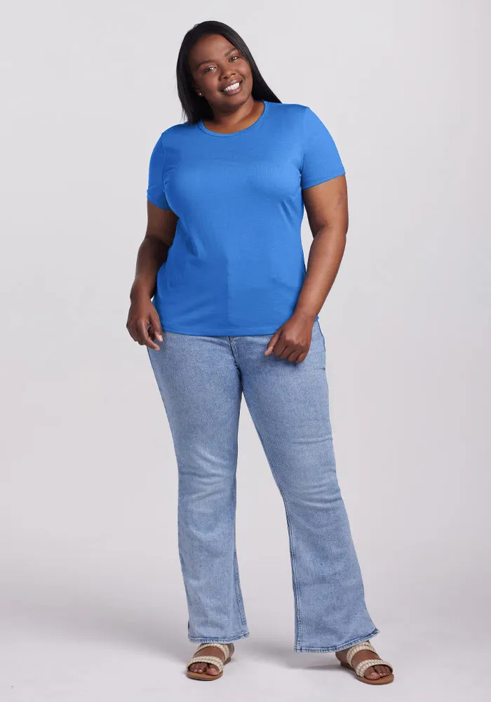 Liza Crew Neck Tee - Blue Gelato