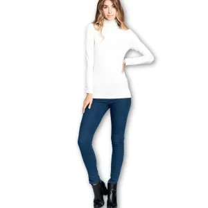Long Sleeve Turtleneck Sweater - White