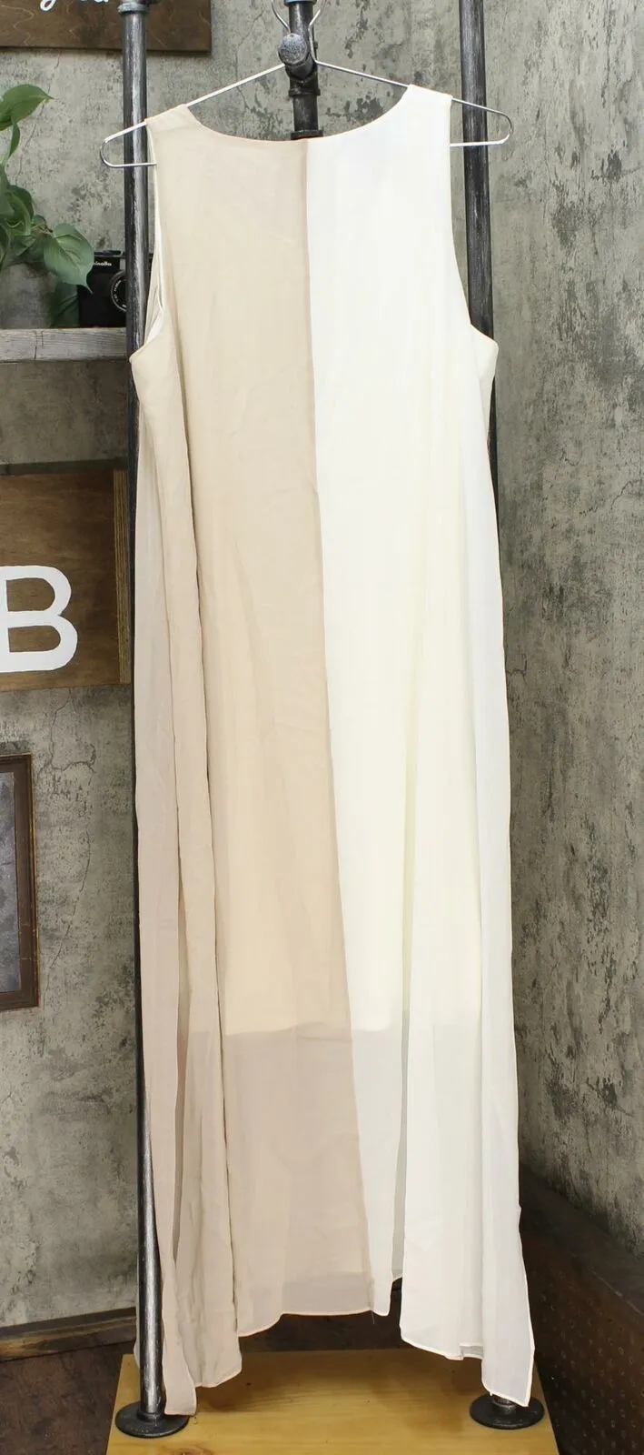 MarlaWynne WynneLayers Women's Chiffon Sleeveless Colorblocked Maxi Dress