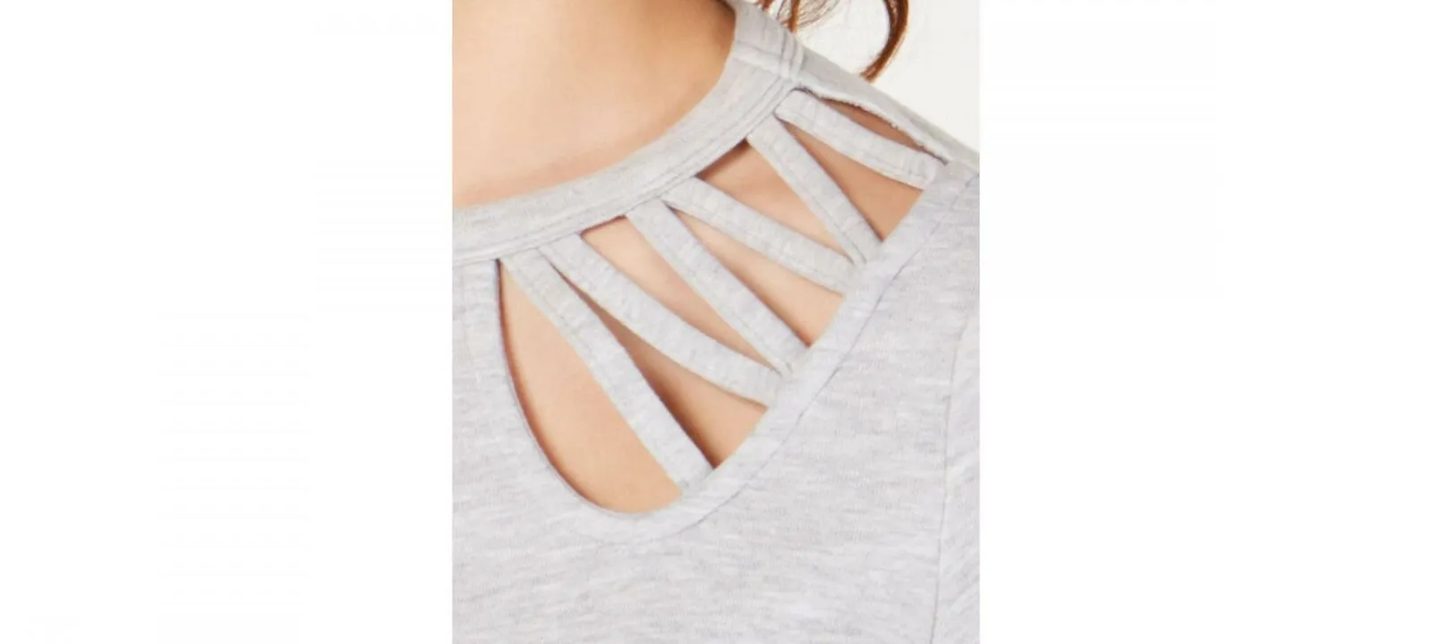 Material Girl Women's Junior Fit Lattice Detail Sweatshirt Dress