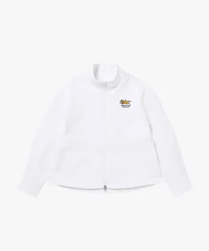 MCC Women's Woven Mesh LS Zip-Up  -  White