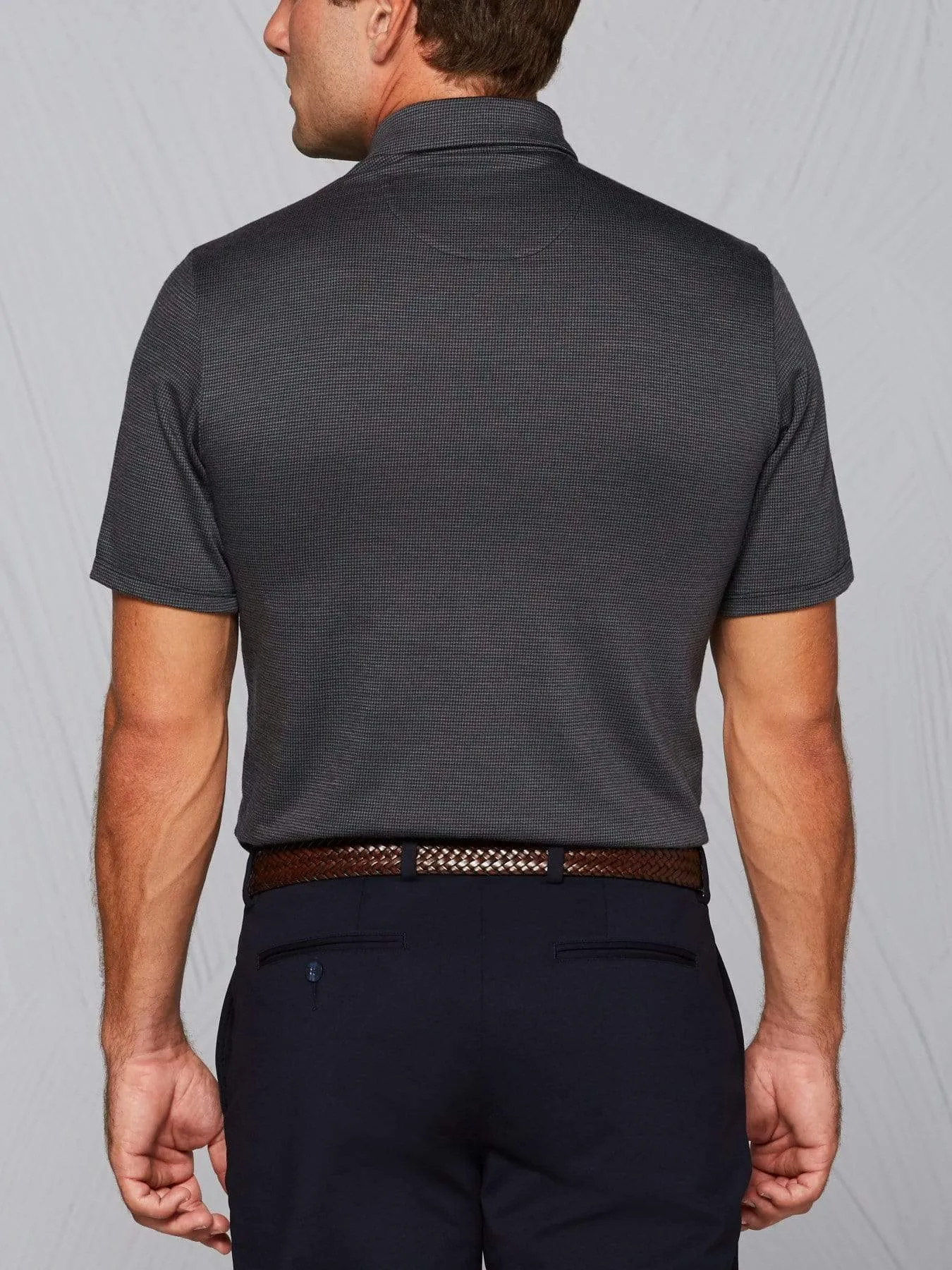 Mens Tour Authentic Wool Jacquard Polo