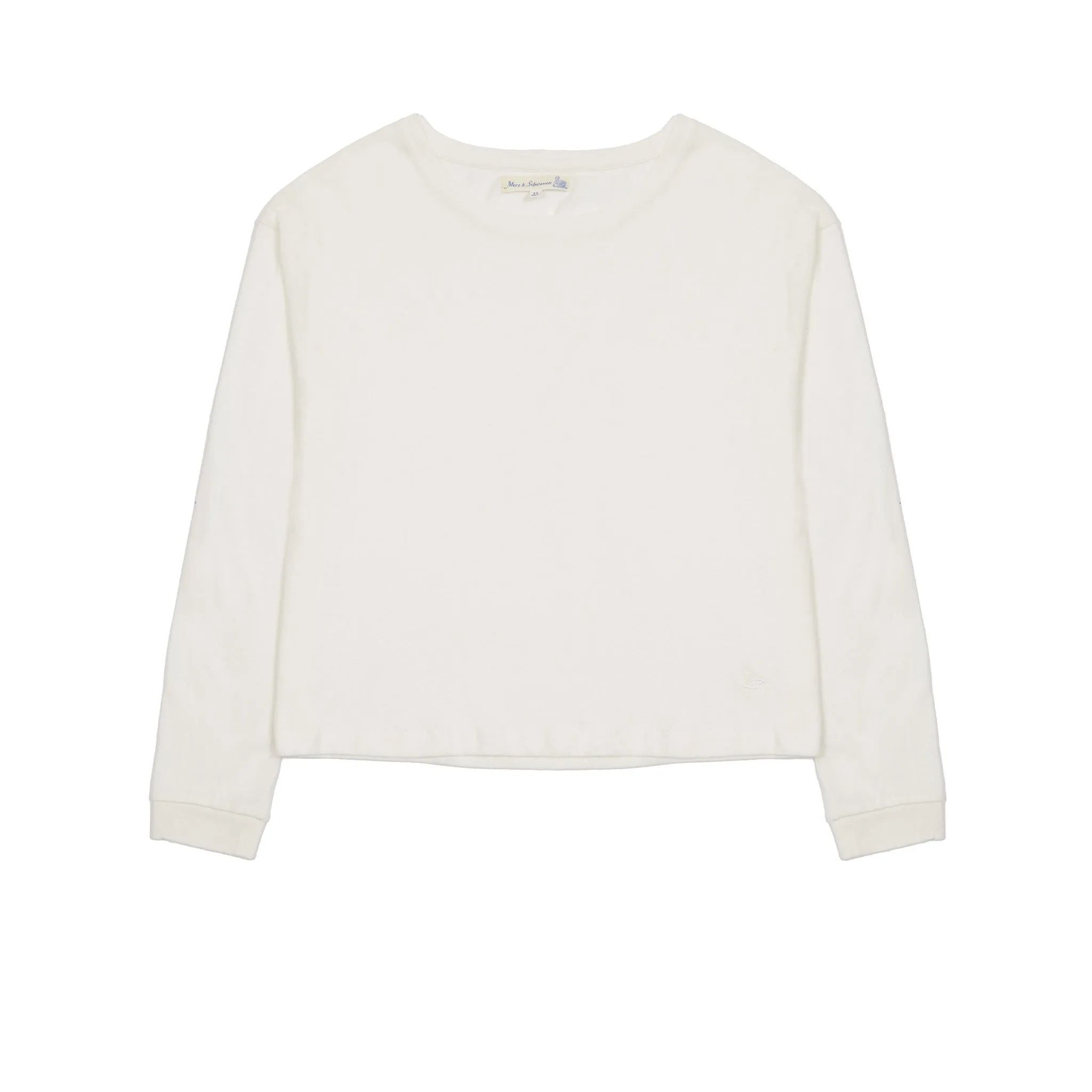 Merz b Schwanen Women's Cotton/Linen Long Sleeve T-shirt in White
