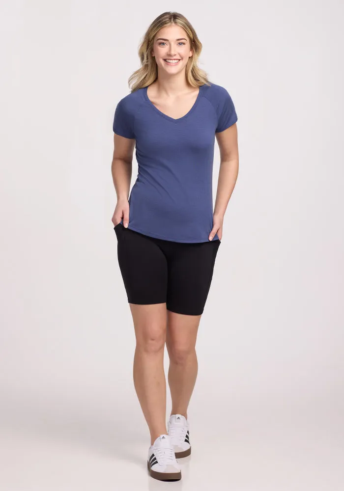 Mia V Neck - Blue Horizon