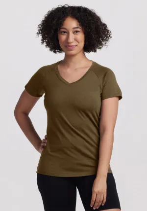 Mia V Neck - Olive Leaf