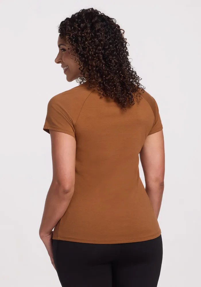 Mia V Neck - Sahara Dust