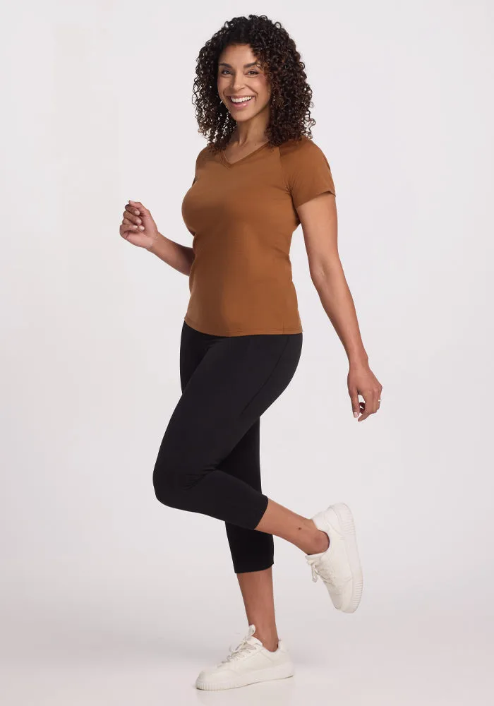 Mia V Neck - Sahara Dust