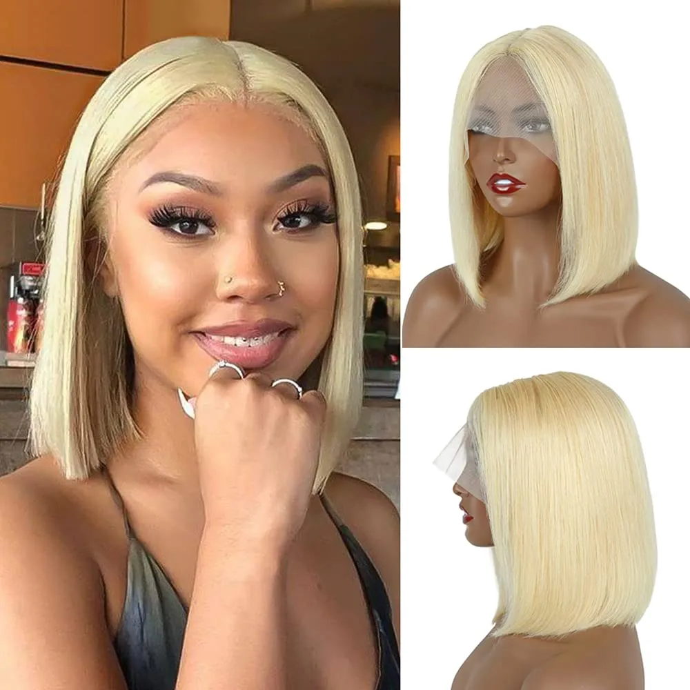MIFIL Bob Wigs Human Hair Short Straight Grey Bob Wig 13x4x1 T Part Lace Front Wigs Glueless Ombre Bob Wigs 14 Inch Brazilian Virgin Human Hair for Women T1B/Grey Colored 150% Density