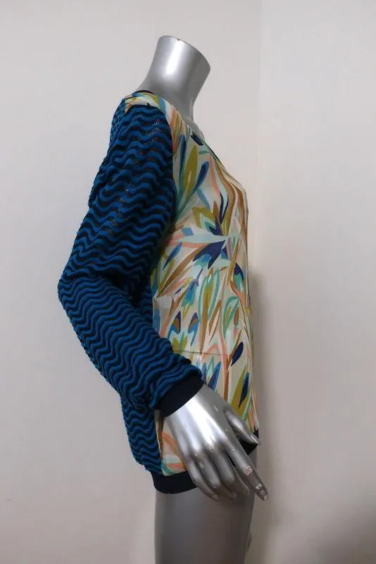 Missoni for Target Sweater Printed Chiffon-Front Chevron Knit Size Medium