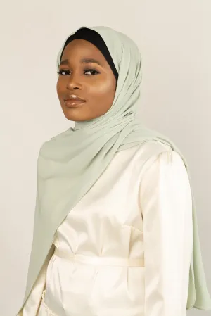 MISTY MINT Crepe Chiffon