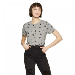 Modern Lux Dog Paw Print Short Sleeve Round Neck T-Shirt