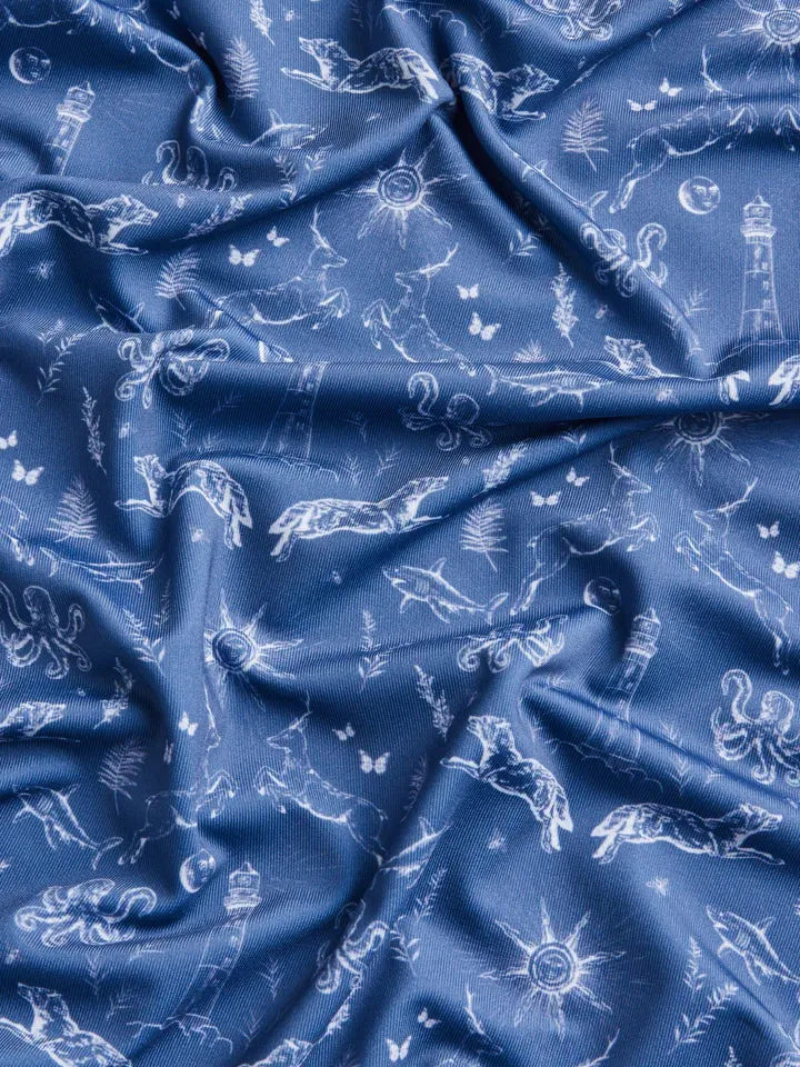 Montauk Curiosities Polo - Falcon Blue