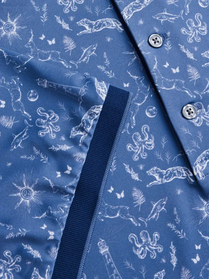 Montauk Curiosities Polo - Falcon Blue