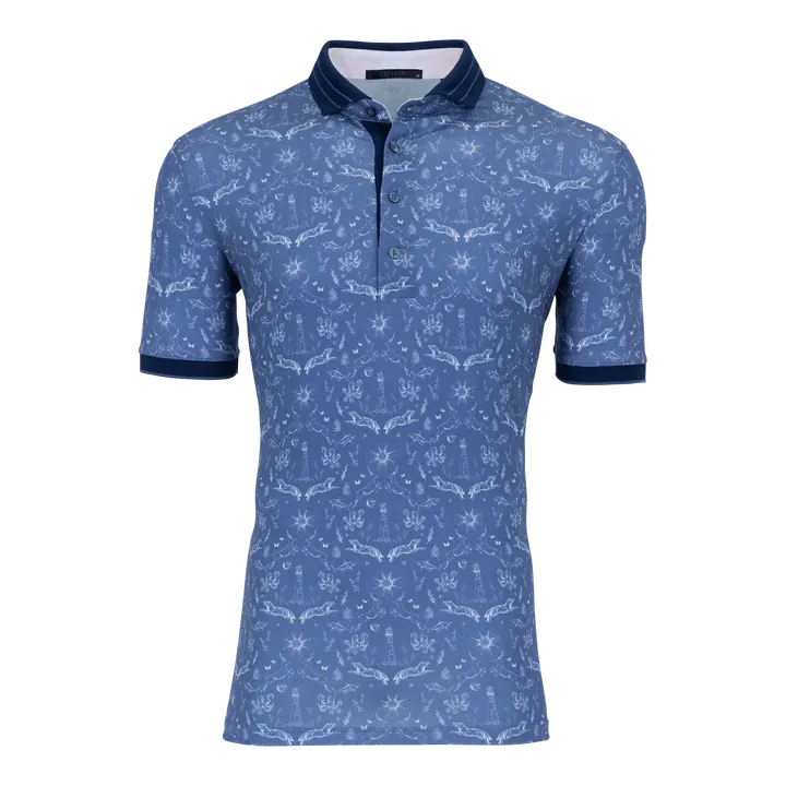 Montauk Curiosities Polo - Falcon Blue