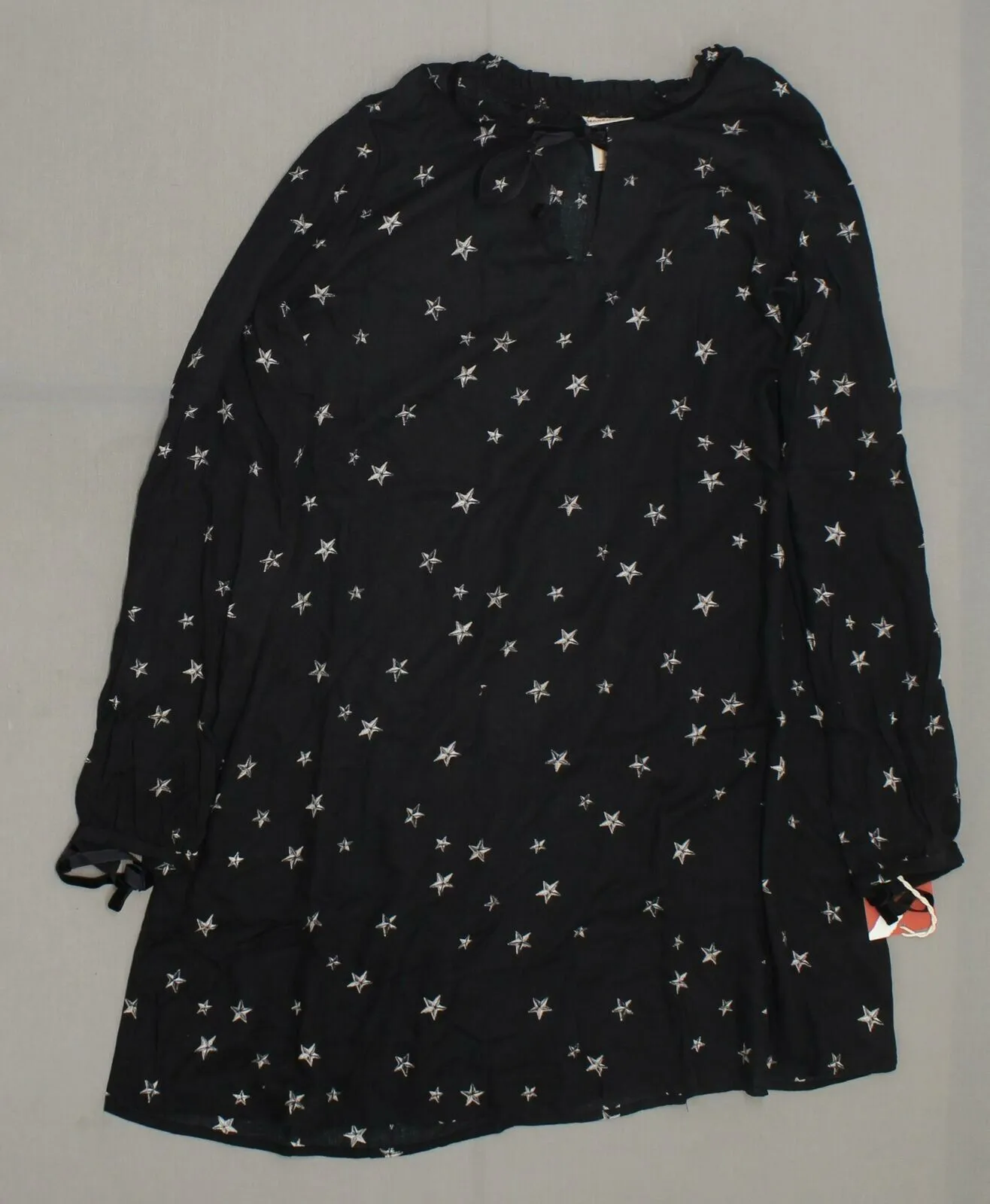 Mossimo Women's Rayon Long Sleeve Star Shift Dress Black Small