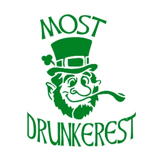 Most Drunkerest, Leprechaun, St Patrick's Day White Short Sleeve T-shirt .