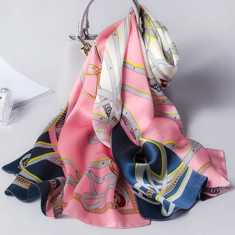 Mulberry Silk Scarf Shawl Wrap for Women Ladies Girls 53x170