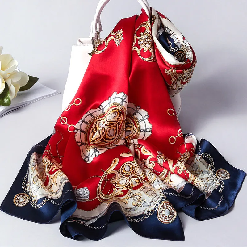 Mulberry Silk Scarf Shawl Wrap for Women Ladies Girls 53x170