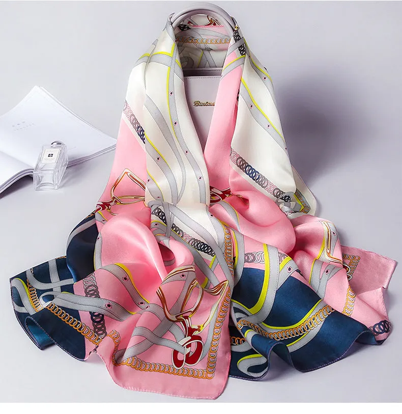 Mulberry Silk Scarf Shawl Wrap for Women Ladies Girls 53x170