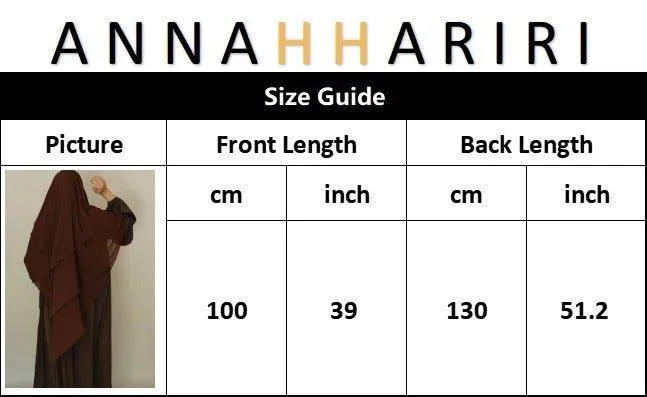 Munawara Navy three layer chiffon khimar hijab niqab