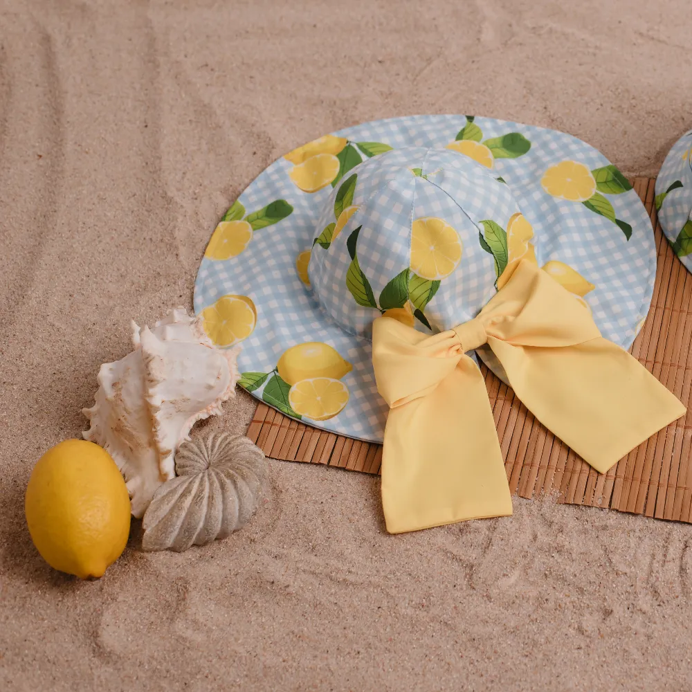 New In Meia Pata Girls Bow Lemons Sun Hat SS25