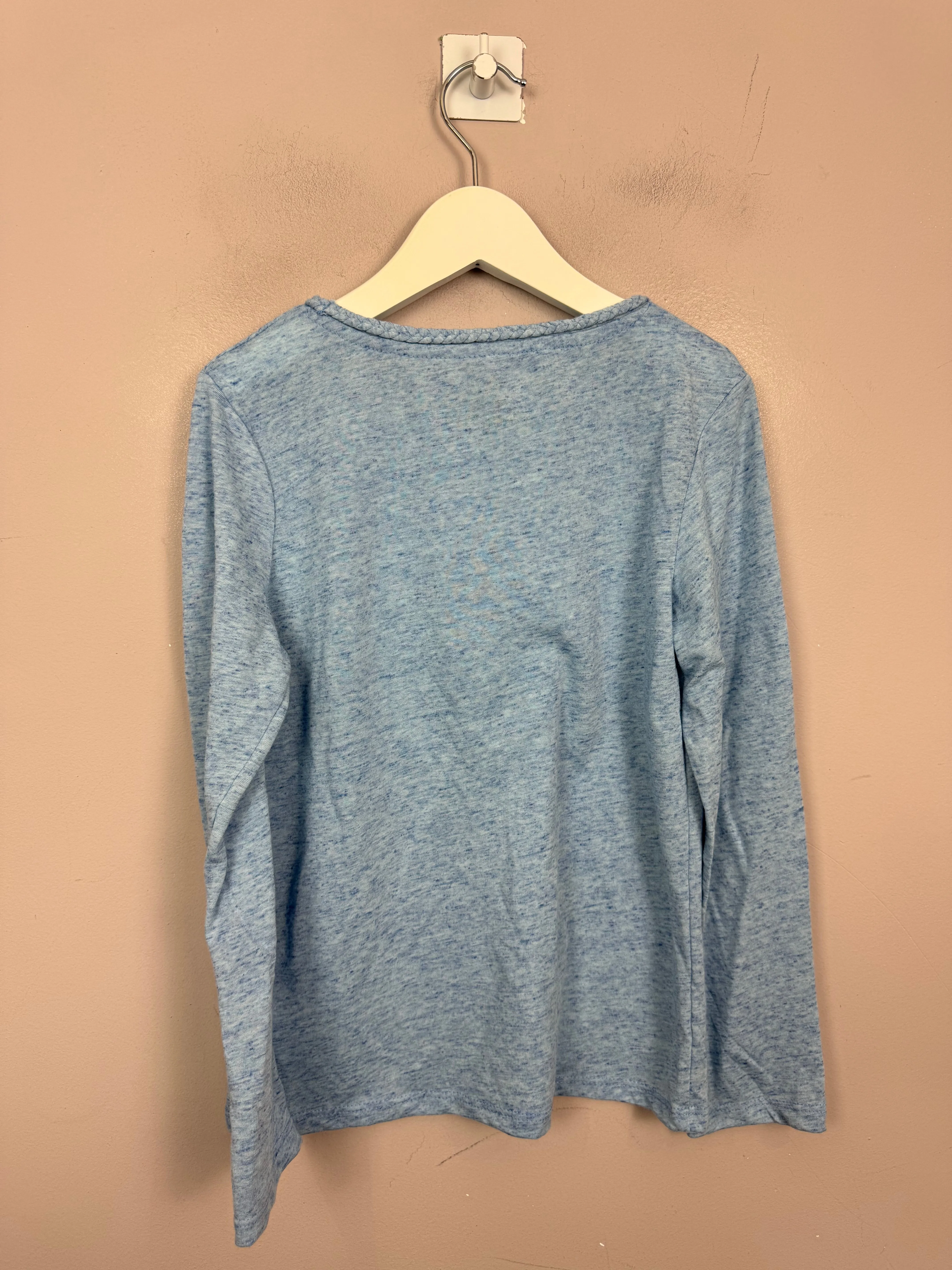 Next blue heather long sleeve T-shirt 7-8y