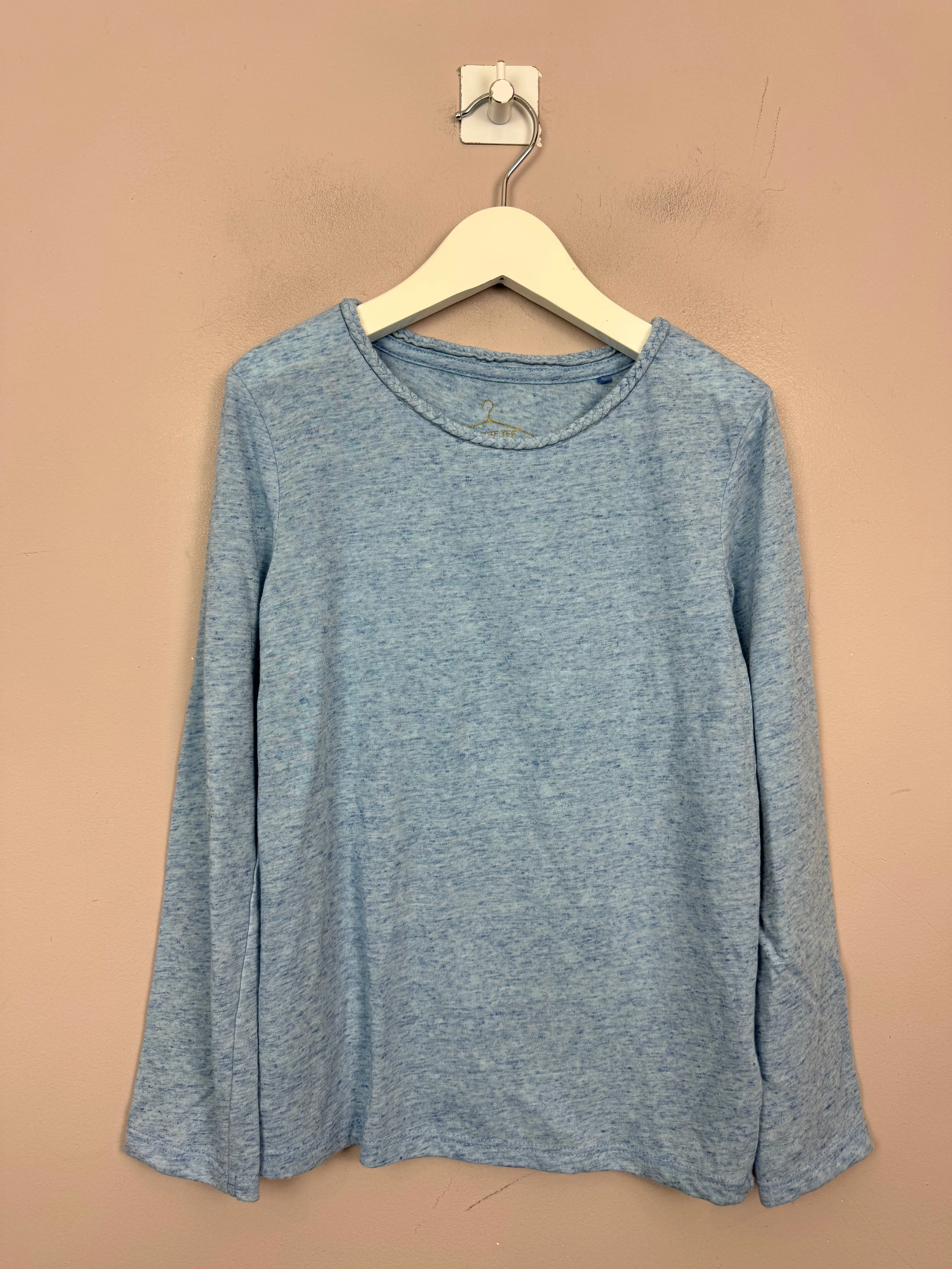 Next blue heather long sleeve T-shirt 7-8y