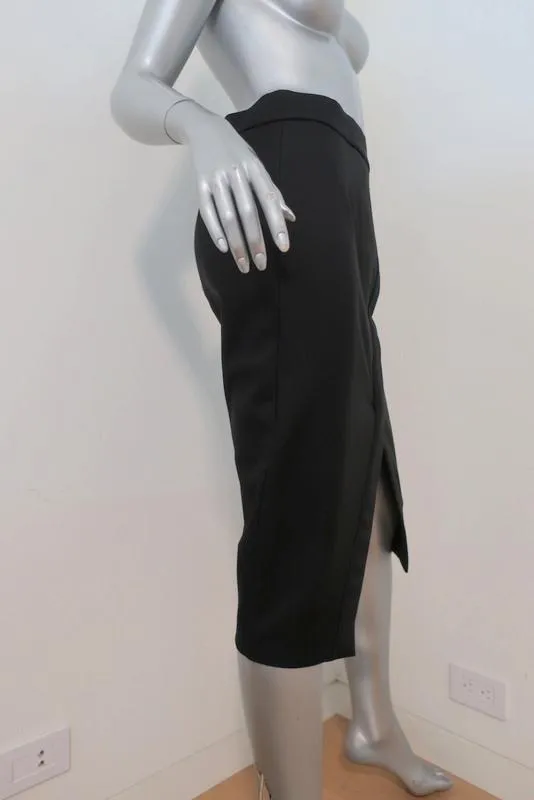 Nicholas Crossover Pencil Skirt Black Silk Size US 6
