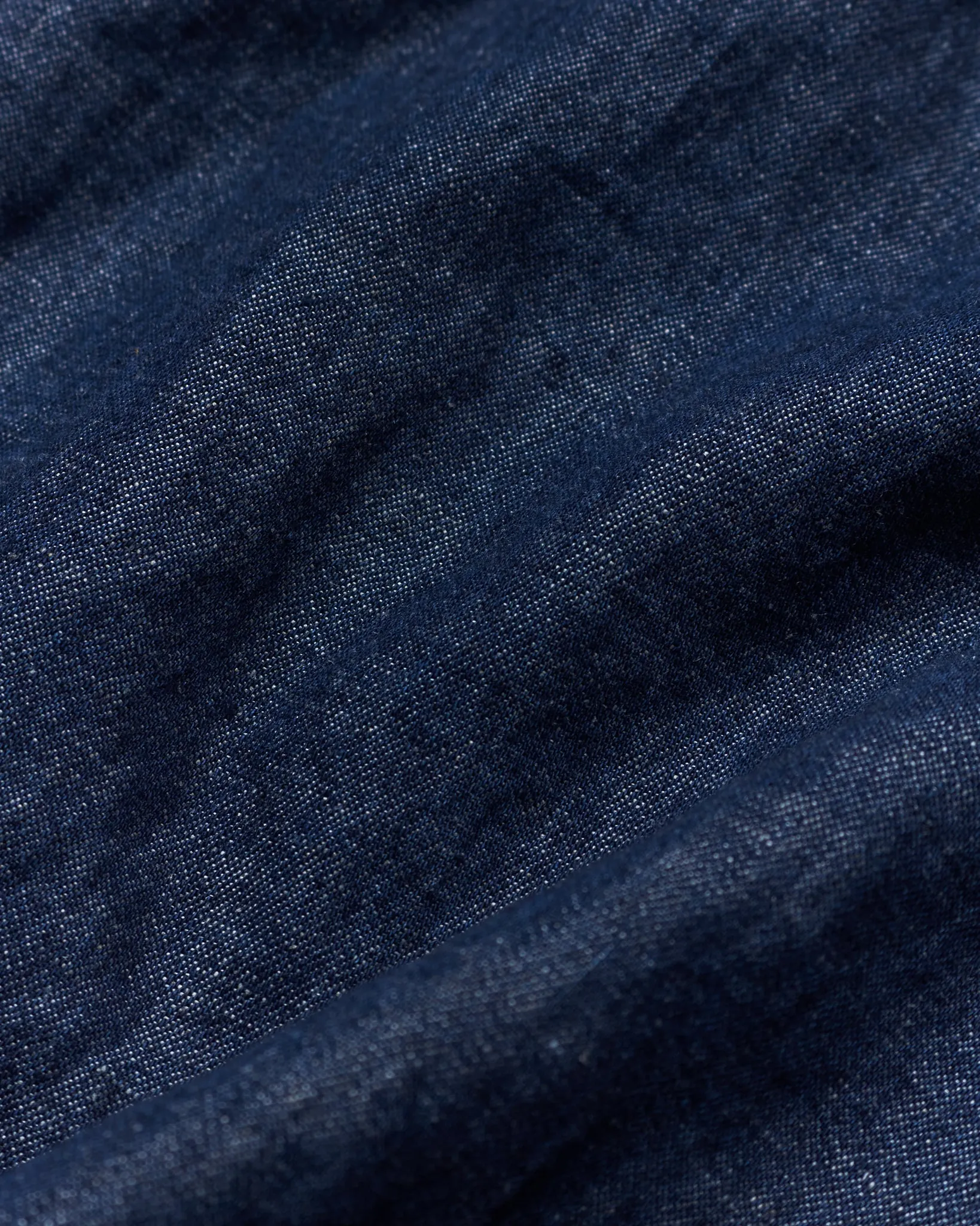 OrSlow Cotton/Linen Denim Lace Up Shirt