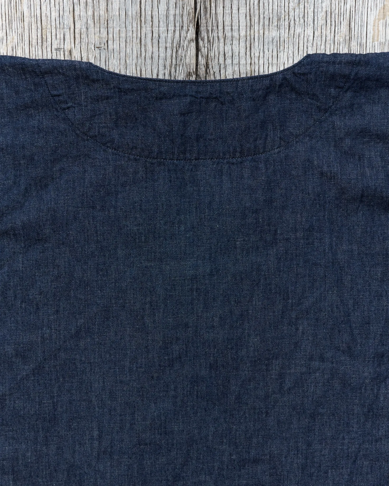 OrSlow Cotton/Linen Denim Lace Up Shirt