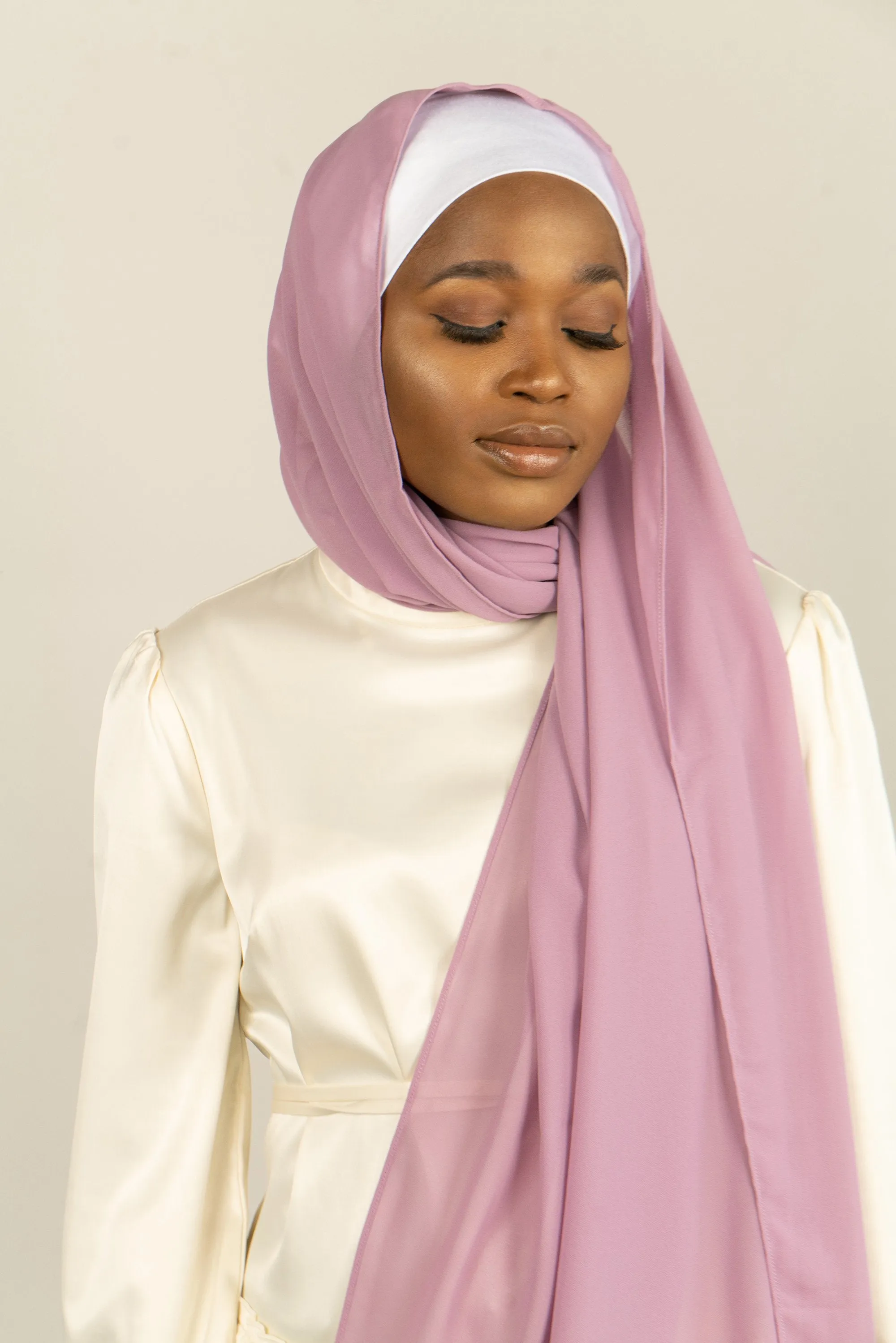 PAISLEY PINK Georgette Chiffon Scarf