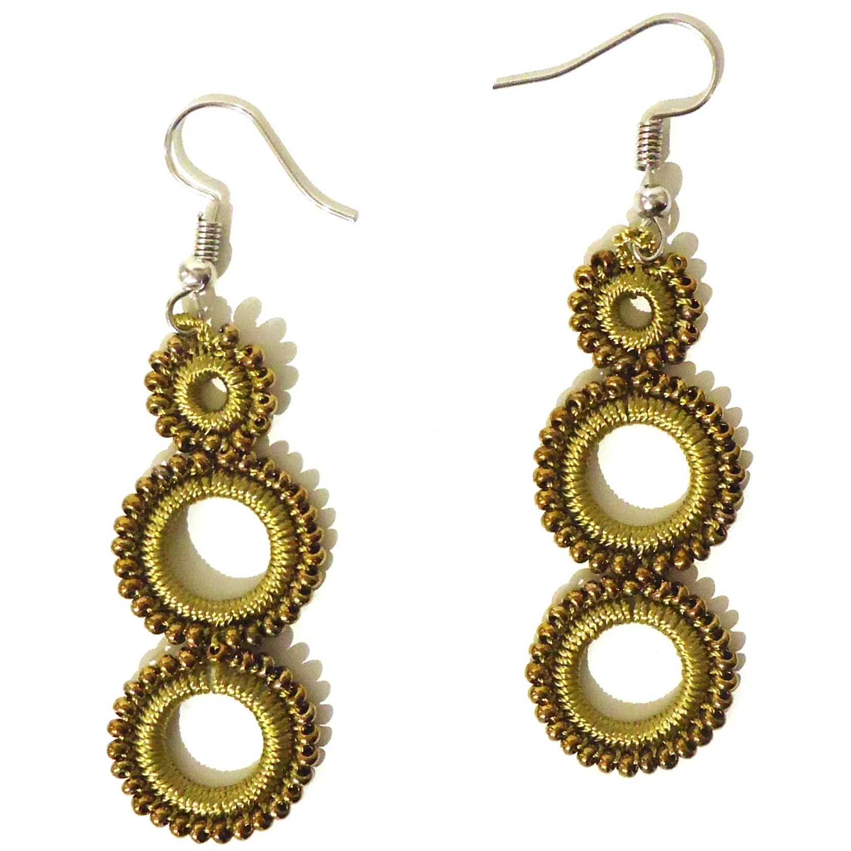 Parade of Circles Earrings - Gold
