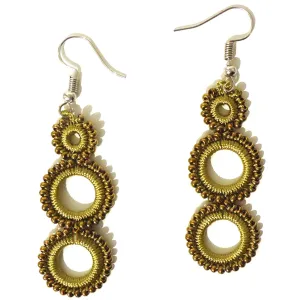 Parade of Circles Earrings - Gold