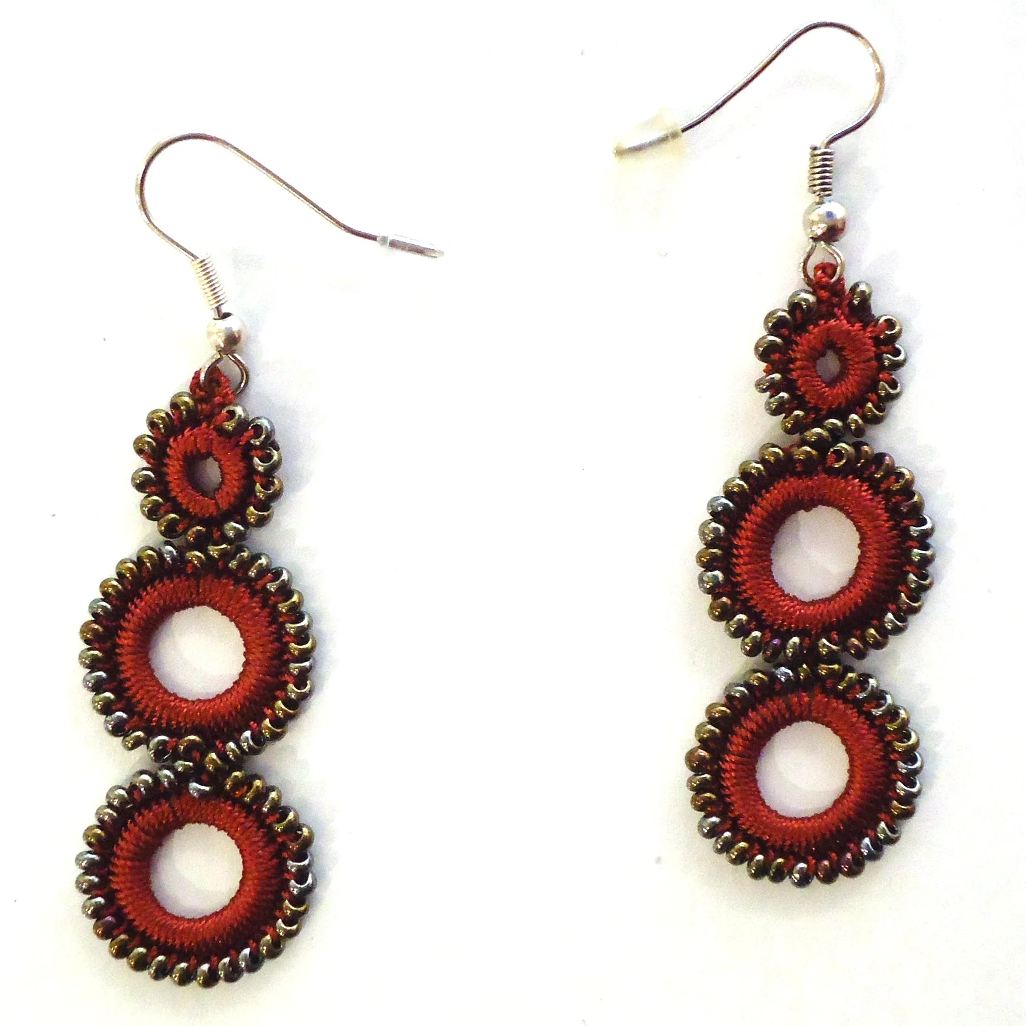 Parade of Circles Earrings - Marsala