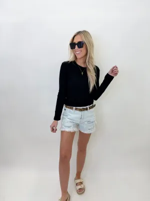 Perfect Black Long Sleeve Top