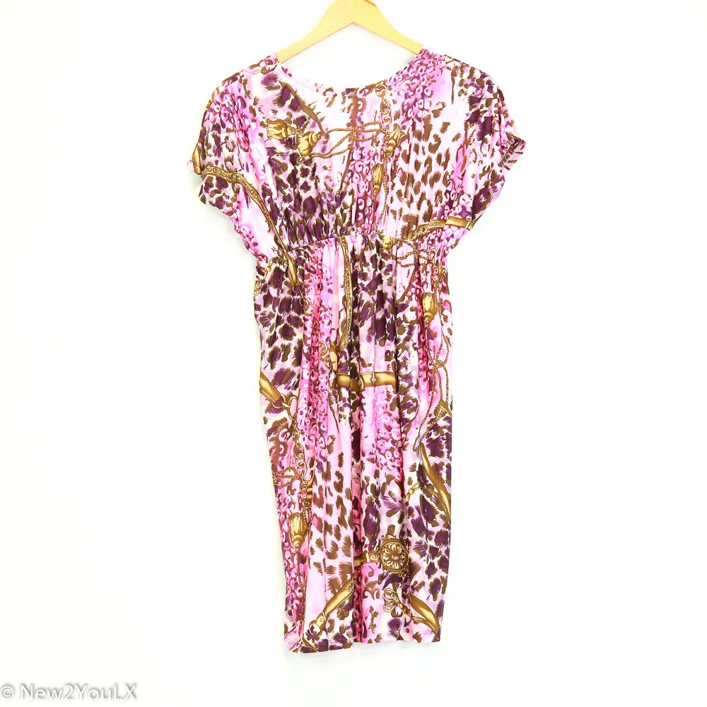 Pink Leopard Print Royal Design Dress (Christina Love)