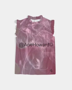 Pink Smoke Women's Ruffle Sleeve Top