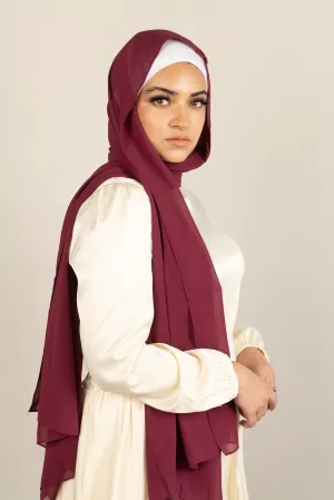 PLEASING POMEGRANATE Georgette Chiffon Scarf