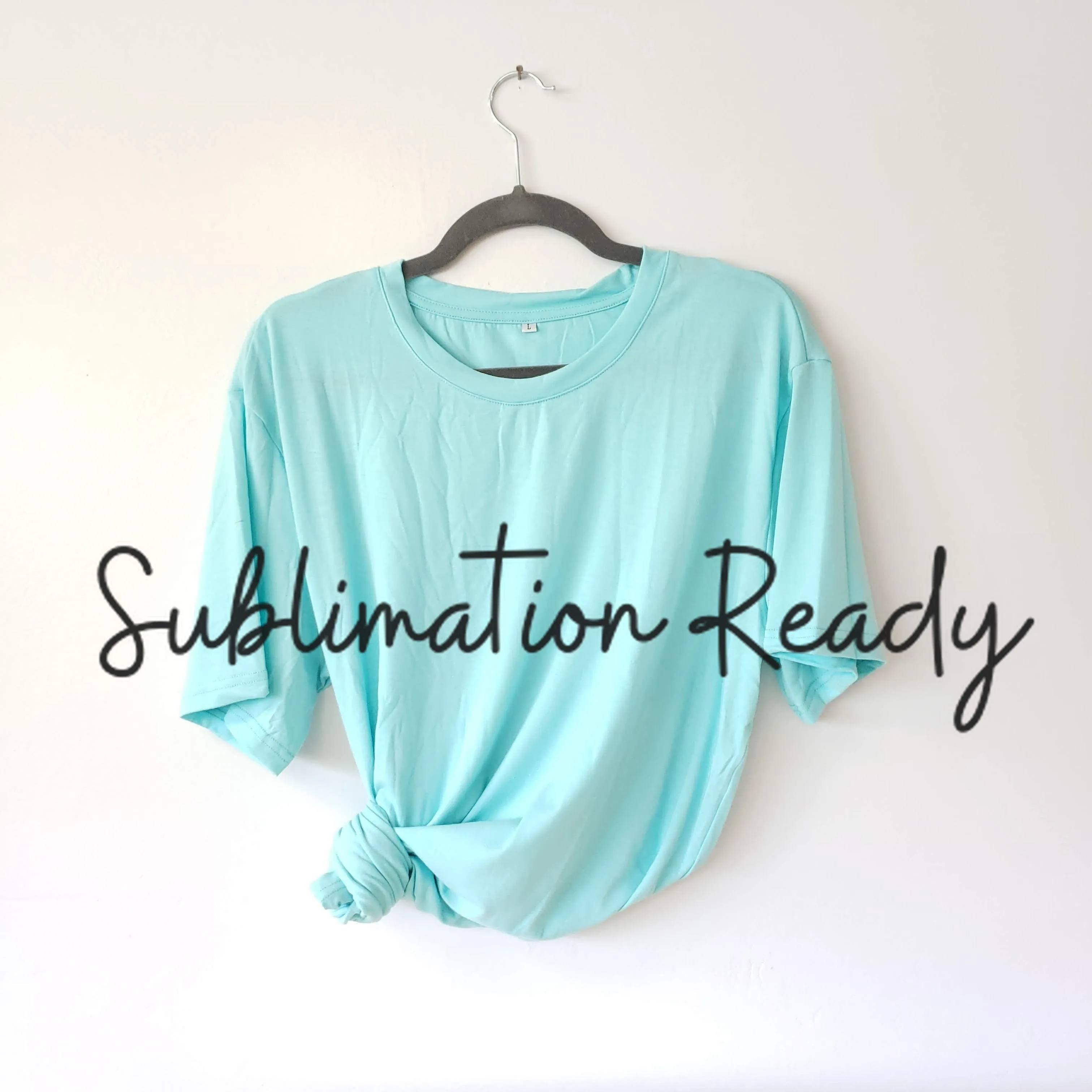 Polyester Short Sleeve Tee Shirt - Surf Blue