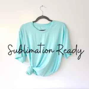 Polyester Short Sleeve Tee Shirt - Surf Blue