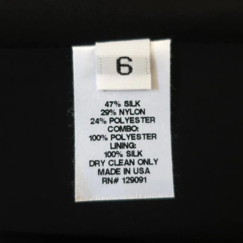 Prabal Gurung Pleated Skirt Black/Silver Metallic Floral Jacquard Size 6