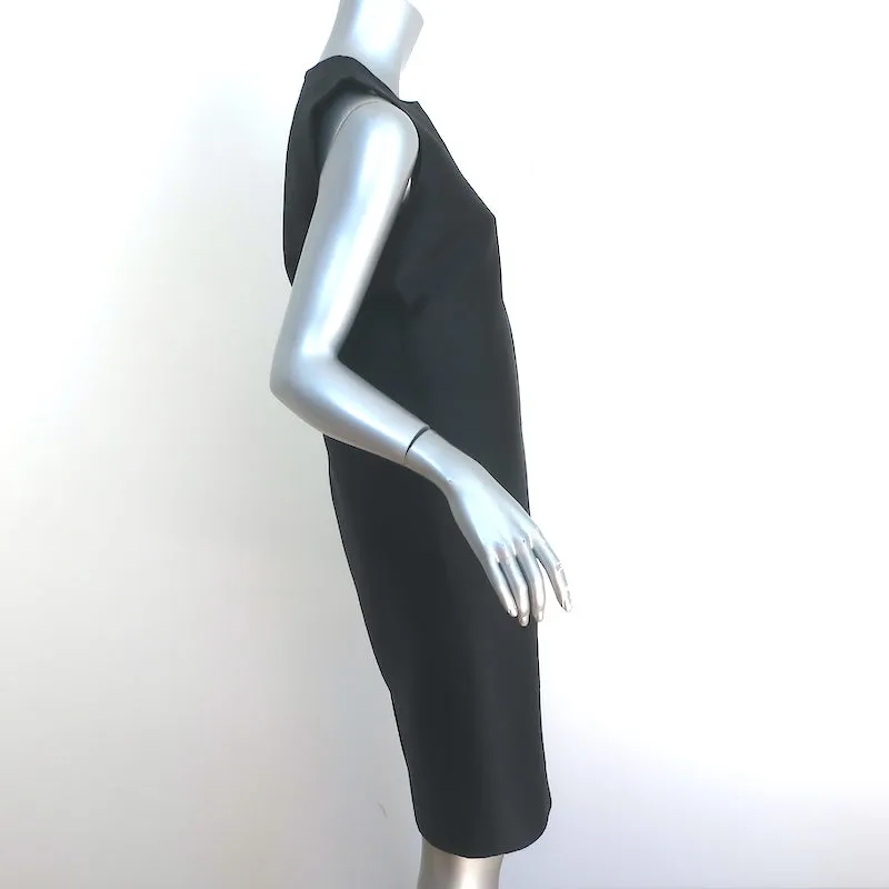 Prada Sleeveless Shift Dress Black Wool-Silk Size 42