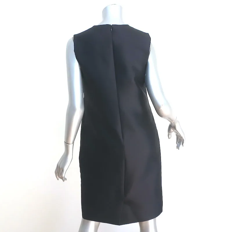 Prada Sleeveless Shift Dress Black Wool-Silk Size 42
