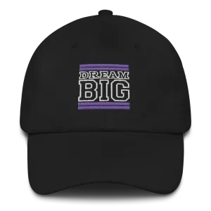 Purple and White Dream Big Lifestyle Dad Hat (assorted colors)