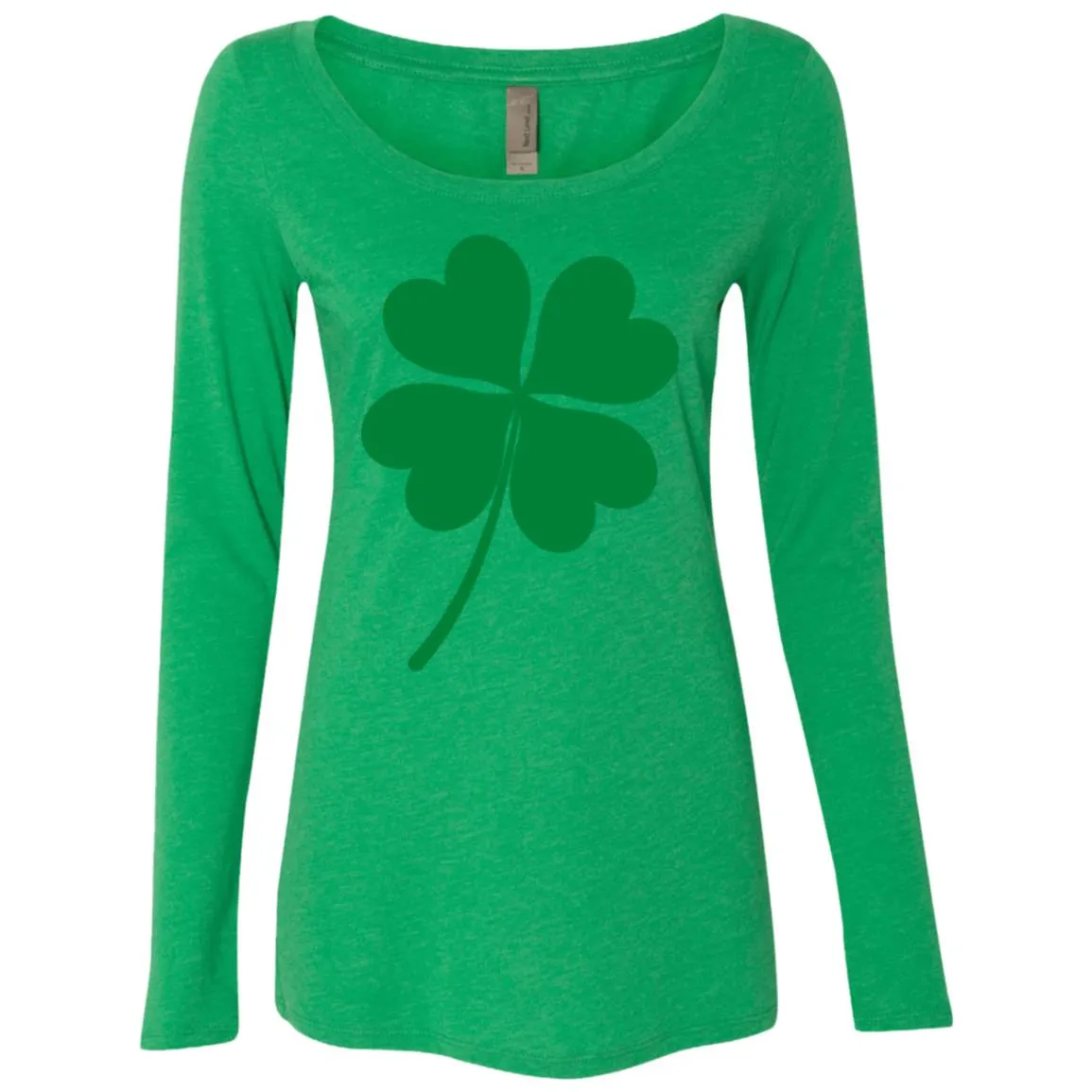 "Shamrock" Ladies' Triblend LS Scoop